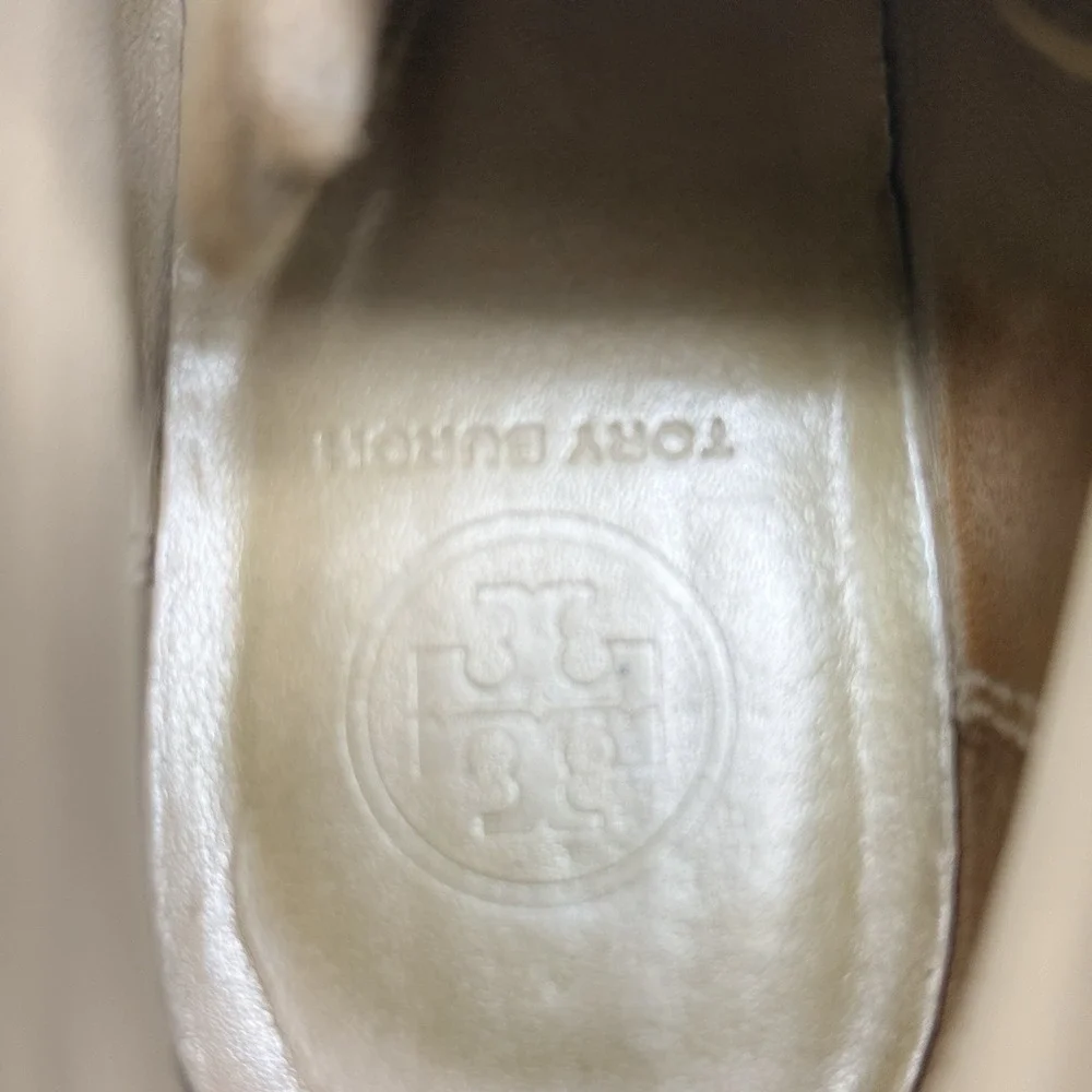 Tory Burch Westbury Women's 8.5M Chukka Booties Tan Suede Leather Laced 31158212